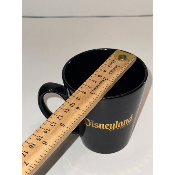 Disneyland Resort 50th Anniversary Black Ceramic Mug With Mickey Mouse & Gold Ac - Picture 5 of 6